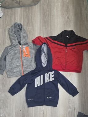 Nike Kids' Hooded Zip Jacket Trio - Navy, Red, Gray